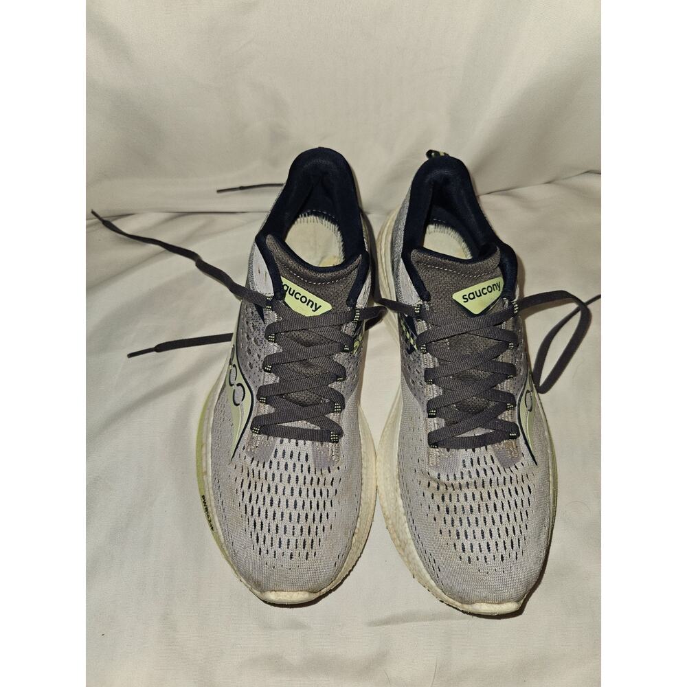 Saucony Ride 17 Iris/Navy Low Top Lace-Up Mesh 9.5 Athletic Sneakers S10924-110